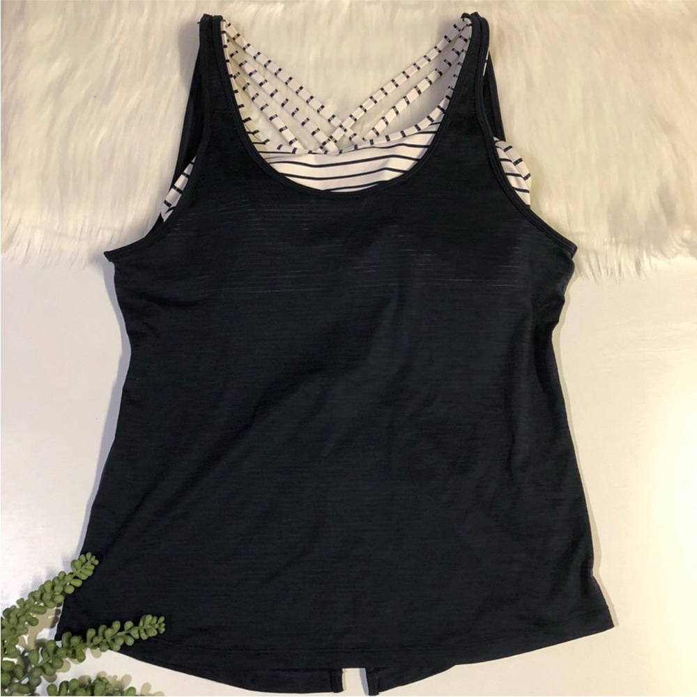 Athleta Fully Focused 2 in 1 Tank Top and Bra | Size Small